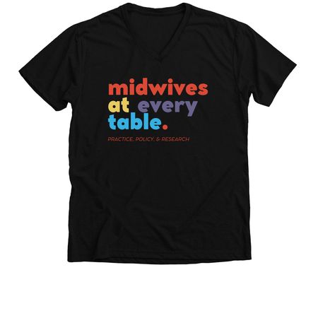 V-Neck Midwives At The Table, a Solid Black Blend Premium V-Neck Tee