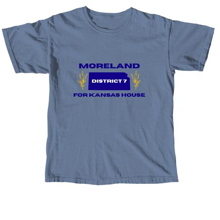 Moreland for Kansas House - Blue, a Blue Jean Comfort Colors Unisex Tee