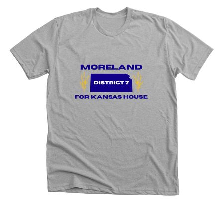 Moreland for Kansas House - Blue, a Athletic Heather Premium Unisex Tee