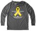 My Hero Needed a Cure, a Aluminum Grey Allmade Eco Triblend Hoodie Tee (back-view)