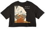 Hands of The Potter, a Black Women?s Cropped Cotton Tee (back-view)