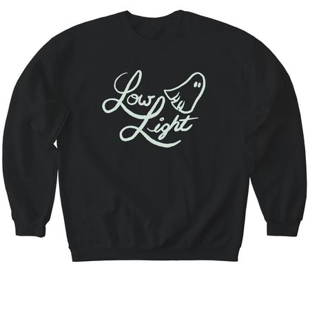 Low Light Friendly Ghost, a Black Softstyle Crewneck Sweatshirt