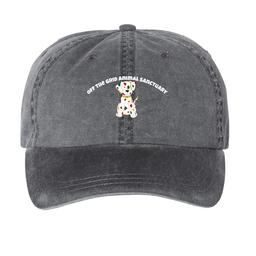 OTG hats, a Black Printed Pigment Dye Baseball Cap