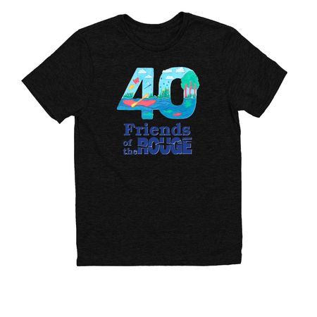 40th Anniversary Drawing, a Deep Black Allmade Youth Eco Triblend Tee