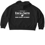 Ericka is Ready on Day One, a Black Stanley/Stella Women?s Stella Ida Zip Up Pullover Hoodie (back-view)
