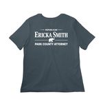 Ericka is Ready on Day One, a Vintage Navy Women?s Relaxed Cotton Tee (back-view)