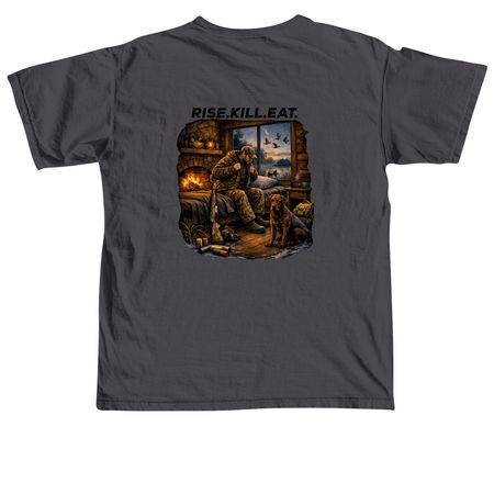 Rise. Kill. Eat.&nbsp;, a Graphite Comfort Colors Unisex Tee