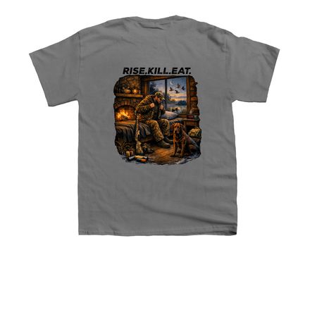 Rise. Kill. Eat.&nbsp;, a Charcoal Youth Unisex Tee