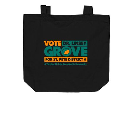 Grove for St. Pete - Tote Bags, a Black Organic Cotton Tote Bag