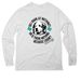 25th Anniversary Ts #2: Do I Bark At Nothing?, a Bright White Allmade Eco Triblend Long Sleeve Tee