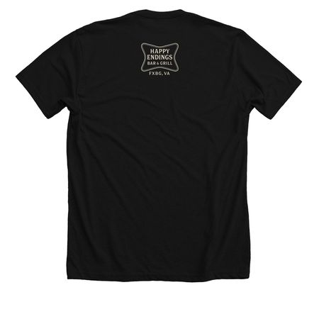 I Heart FXBG, a Solid Black Blend Premium Unisex Tee (back-view)
