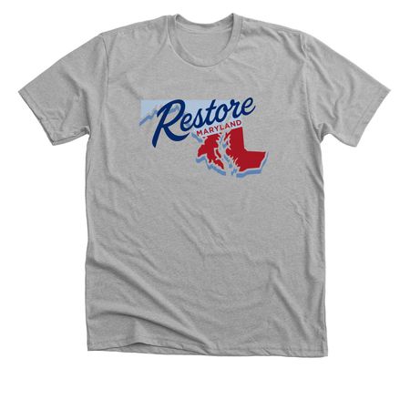 RESTORE MARYLAND&nbsp;, a Athletic Heather Premium Unisex Tee