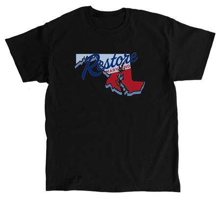 RESTORE MARYLAND&nbsp;, a Black Classic Unisex Tee