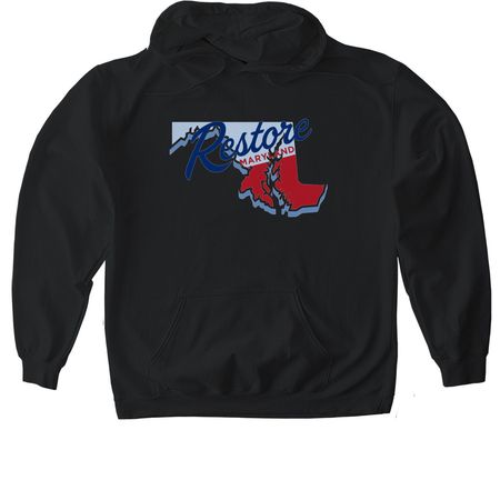 RESTORE MARYLAND&nbsp;, a Black Gildan Softstyle Pullover Hoodie