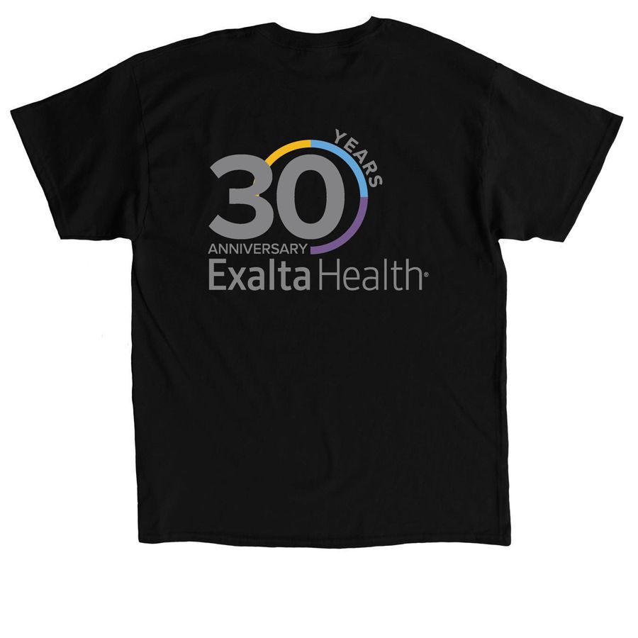 30 Years of Service, a Black Classic Unisex Tee (back-view)