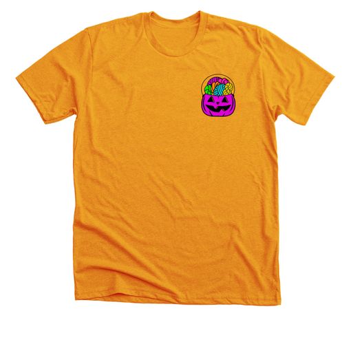 Forget the Candy... Purple Candy Pail 🎃 Gold Premium Tee