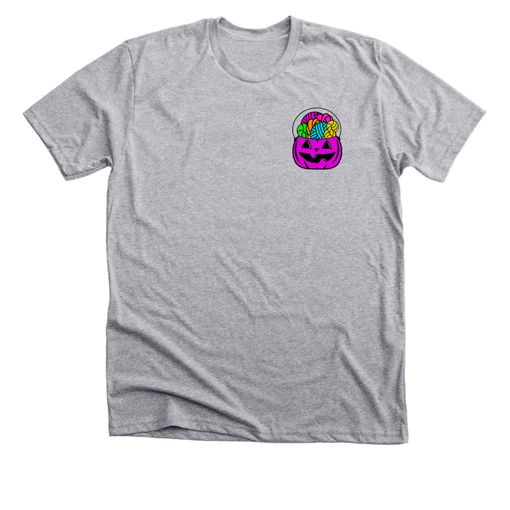Forget the Candy... Purple Candy Pail 🎃 Dark Heather Grey Premium Tee