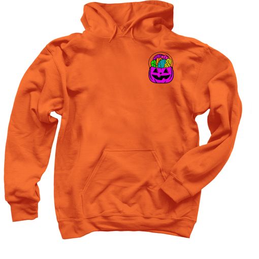 Forget the Candy... Purple Candy Pail 🎃 Orange Hoodie