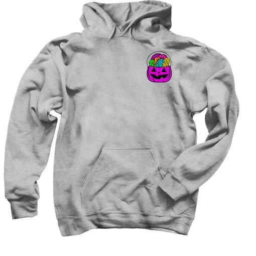 Forget the Candy... Purple Candy Pail 🎃 Sport Grey Hoodie