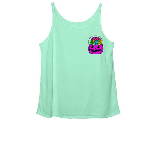 Forget the Candy... Purple Candy Pail 🎃 Mint Women's Slouchy Tank