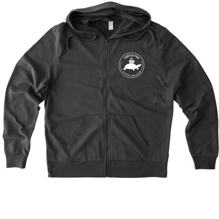 Turtle Tea Podcast Hoodies, a Terrain Grey Allmade Organic French Terry Zip Up Hoodie