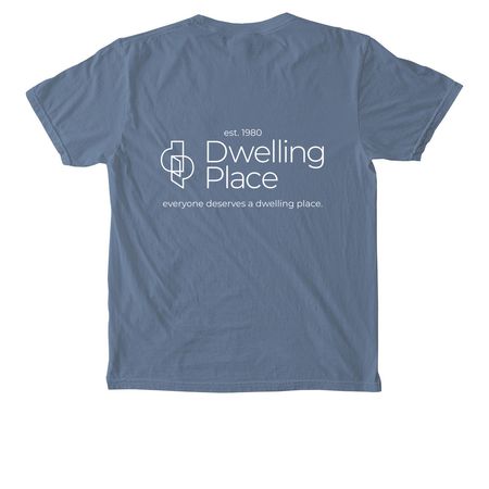 Classic DP Pocket Collection, a Blue Jean Comfort Colors Pocket Tee (back-view)