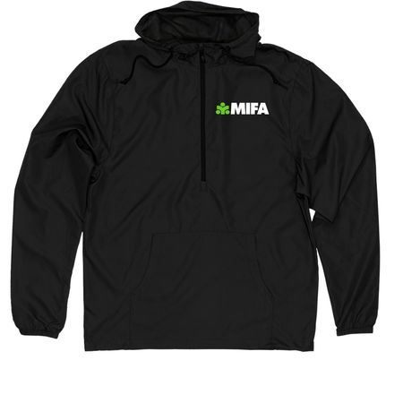 Windbreaker, a Black Quarter-Zip Windbreaker