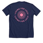 Living For Lulu Tees and Sweatshirts, a Solid Navy Blend Premium Unisex Tee (back-view)