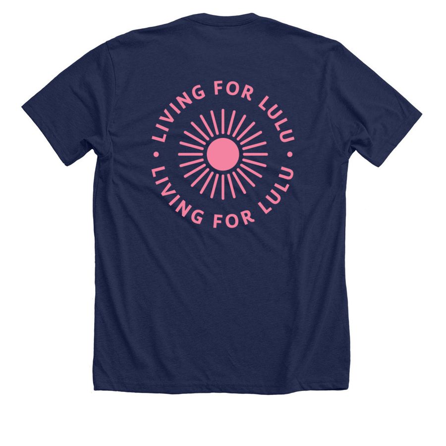 Living For Lulu Tees and Sweatshirts, a Solid Navy Blend Premium Unisex Tee (back-view)