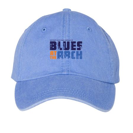 Blues at the Arch Festival | Hats, a Periwinkle Printed Pigment Dye Baseball Cap