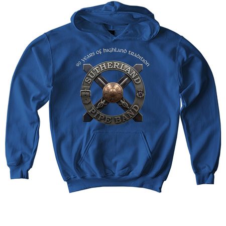 Sutherland 90th - Front Print Tops, a Royal Softstyle Youth Pullover Hoodie
