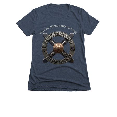Sutherland 90th - Front Print Tops, a Midnight Navy Women's Slim Fit Tee