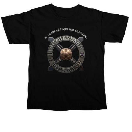 Sutherland 90th - Front Print Tops, a Black Comfort Colors Unisex Tee