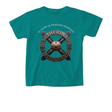 Sutherland 90th - Front Print Tops, a Seafoam Comfort Colors Youth Tee