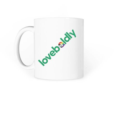 15 Years of LOVEboldly, a White Coffee Mug (back-view)