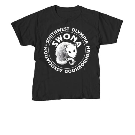 Classic SWONA Logo, a Black Youth Unisex Tee