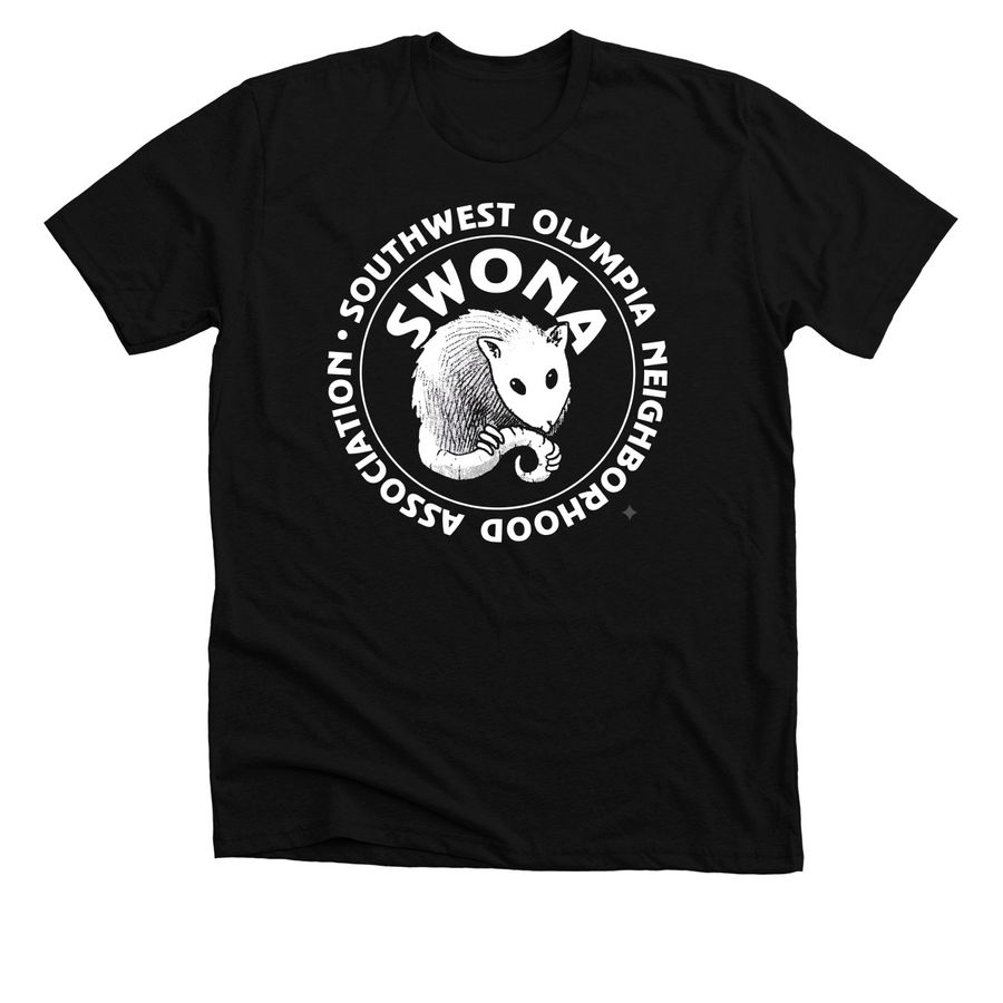 Classic SWONA Logo, a Solid Black Blend Premium Unisex Tee