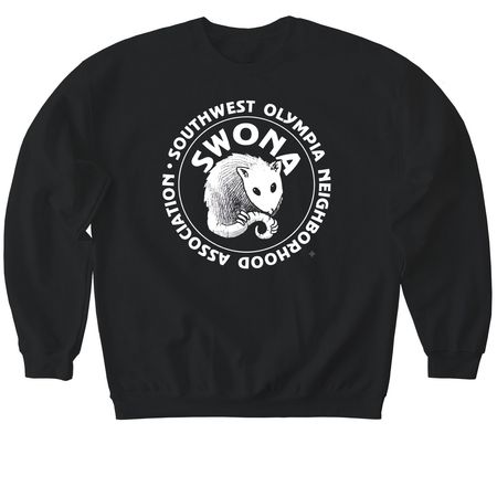 Classic SWONA Logo, a Black Softstyle Crewneck Sweatshirt