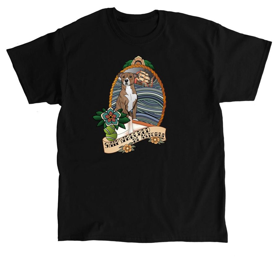 PTB Shipwrecked In Astoria, a Black Classic Unisex Tee