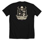 FOOGWLMESABB, a Solid Black Blend Premium Unisex Tee (back-view)