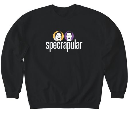 Our Faces on Tops, a Black Softstyle Crewneck Sweatshirt