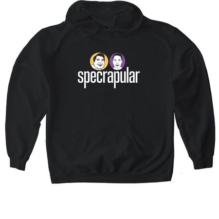 Our Faces on Tops, a Black Gildan Softstyle Pullover Hoodie