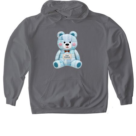 Gan Shalom Share Bear Wear, a Charcoal Gildan Softstyle Pullover Hoodie
