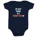 Bestie is a Therapy Dog - Infant, a Navy Infant Onesie