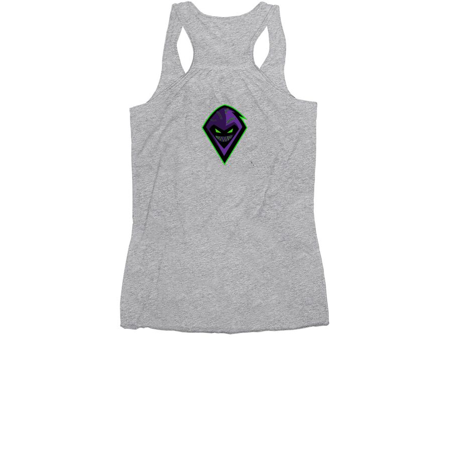 Magic city mischief, a Athletic Heather Women's Racerback (back-view)