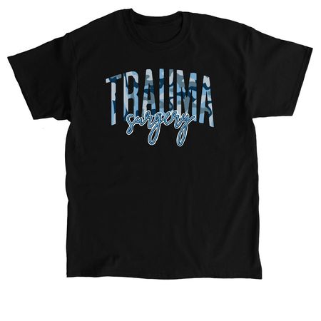 Le Bonheur: camo blue trauma, a Black Classic Unisex Tee