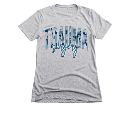 Le Bonheur: camo blue trauma, a Dark Heather Grey Women's Slim Fit Tee