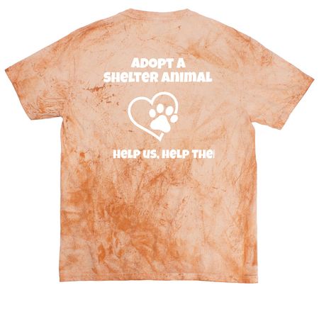 Help us, help them -support animal shelters, a Umber Comfort Colors Colorblast Tee (back-view)