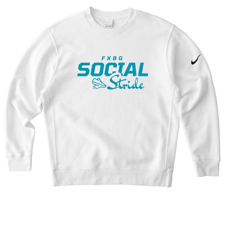 Athetic Wear - White, a White Nike Club Fleece Crewneck Sweatshirt