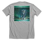 Edimizing The Animal, a Athletic Heather Premium Unisex Tee (back-view)